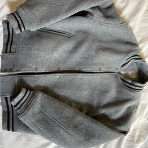 GAP Heather Gray Wool Blend Jacket